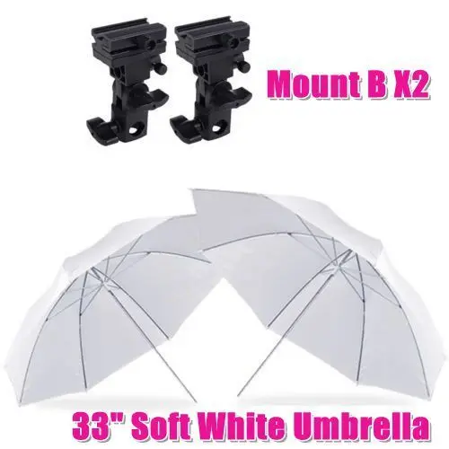 Photography Umbrella Lighting Kit - Мягкий белый зонтик для фотостудии, подставка