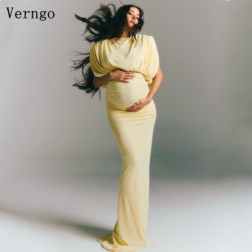 Photography Yellow Light - Verngo светло-желтое креповое платье для беременных